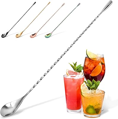 12 -inch zulai cocktail spoon in quality stainless steel.. DIAYTAR NIGERIA transforms desires into deliveries with our affordable prices and dependable shipping.