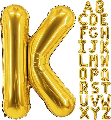 32 "Large golden helium balloons Letter K Grade MYLAR aluminum balloons for birthday and birthday decorations.. Experience the ultimate in shopping convenience with DIAYTAR NIGERIA's vast catalog and 5-8 day delivery.
