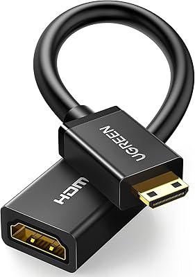 Ugreen mini HDMI male bidireen adapter cable to female compatible with Raspberry.. Great products, lower prices, fast delivery — DIAYTAR Nigeria has it all.