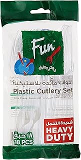 Magnificent set of disposable cutlery in transparent plastic of 18 pieces, spoons, forks and knives, robust plastic cutlery, transparent color.. Discover why DIAYTAR NIGERIA is the smart shopper's choice for affordable products delivered nationwide.