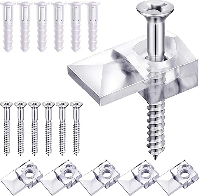 20pcs Mirror support clips, glass mounting clips, mirror suspension kit, mirror suspension equipment with mirror cabinet door (classic style).. Unlock access to a wide range of products with DIAYTAR NIGERIA's affordable e-commerce platform.