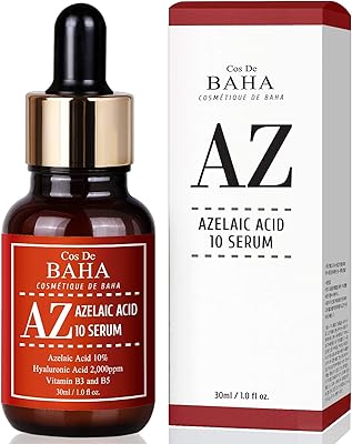 Azélaic acid serum 10 % with niacinamide - skin care against rosacea + reduction in cystic acne scars + Redness of redness of the face + acne pigmentation + vitamin B3 + B5, gluten -free, 1 oz (30 ml).. From Lagos to Kano, DIAYTAR Nigeria delivers across Nigeria in days.