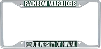 Metal license plate frame from the University of Hawaii Desert Cactus for the front and rear.. Experience the ultimate in shopping convenience with DIAYTAR NIGERIA's vast catalog and 5-8 day delivery.