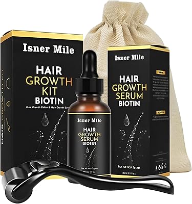 Derma Roller for hair growth, hair growth oil serum at biotin, scalp masseur helps the absorption of hair growth oil serum, treatment kit against hair loss with organic ingredients.. DIAYTAR NIGERIA: Your trusted e-commerce partner with extensive product choices and affordable delivery.