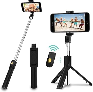 Selfie 3 in 1 pole, extendable and removable tripod, wireless bluetooth remote control for iPhone and more.. With DIAYTAR Nigeria, your wishlist becomes reality, fast.