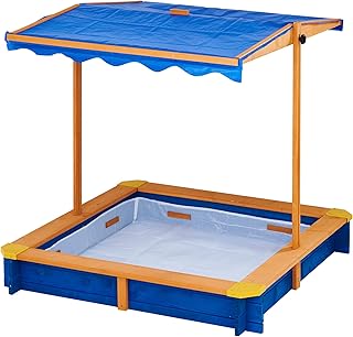 Timson Kids wooden sandbox for children in the open air summer/blue TK-KF0003.. DIAYTAR Nigeria offers the perfect blend of affordability and efficiency. Shop now and get your products delivered between 5 and 8 days nationwide.
