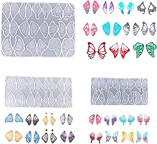 3 sets of resin earrings, silicone jewelry molds, epoxy resin in the shape of a butterfly wing for women, earrings, pendant, necklace, ornament, keychaps, earrings hooks, DIY, decoration, craft.. Discover a world of choices with DIAYTAR NIGERIA's extensive marketplace and prompt shipping service.