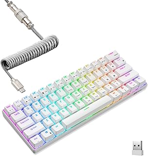 Mechanical game keyboard RK Royal College, RK61, 2.4 GHz, with red switch, white.. DIAYTAR NIGERIA: Making quality products accessible to all Nigerians at affordable prices.