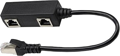 CUTCTOR CUTTER CGTIME RJ45 Network Distributor, 1 RJ45 MALE TO 2 RJ45 FEMELLS in the shape of Y, LAN connector, adapted to category 5 ethernet, category 6. (Black)).. Discover a world of affordable shopping with DIAYTAR NIGERIA's vast marketplace delivered to you in days.