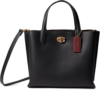 Polly -grained leather coach bag, black 24, single size, C8869B4BK model, black, single size, relaxed.. DIAYTAR NIGERIA: Your trusted marketplace that combines variety, affordability and reliable shipping.