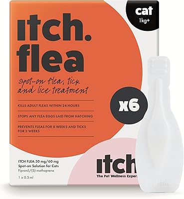 Treatment of itching | Localized treatment solution against cat fleas | Kill fleas, lice and ticks | With fipronil and method | 6 pipettes.. Shop with confidence at DIAYTAR NIGERIA, enjoying competitive prices and delivery within 8 days.
