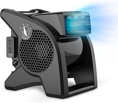 High speed rotary fan Lasco Pro performance for cooling, ventilation, dehumidification and drying for the house, the site and the workshop, black and gray U15617.. DIAYTAR NIGERIA: Where every shopping need is met with affordable prices and timely delivery.