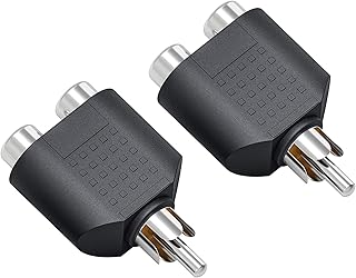 MELFY RCA SPLITTER 2PCS RCA Male to 2 RCA female Audio Adapter Video Converter for TV, GPS, Lateral view camera and front cameras.. Discover the convenience of DIAYTAR NIGERIA's vast e-commerce platform with delivery in just 5-8 days.