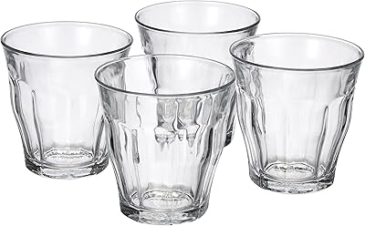Box of 4 Picardy cups 25 cl by Duralex 1027ac04, transparent.. With DIAYTAR Nigeria, your wishlist becomes reality, fast.