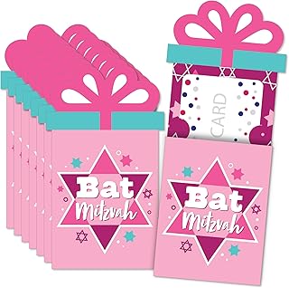 Big Dot of Happiness Pink Bat Mitzvah - Silver pockets and Gift Cards for Girls - Clever Gift Cartes - Lot of 8.. Shop electronics, clothes, and everything in between on DIAYTAR Nigeria.