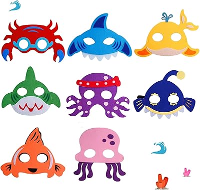 Animal felt masks 8 Sharpe masks Poulpe Submarine Party Costumes for children.. Shop smarter with DIAYTAR NIGERIA's diverse marketplace and budget-friendly nationwide delivery.