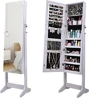 Lockable jewelry cabinet with complete and large wooden mirror.. Shop everything from A to Z on DIAYTAR Nigeria — delivered nationwide.