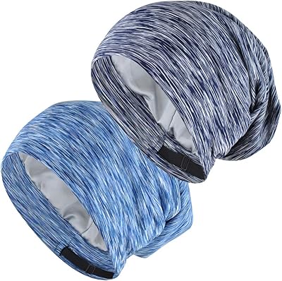 Night cap lined up in satin for women, a lot of 2 adjustable silk caps for hair treatment, dark blue and light blue, one size.. Discover a world of affordable shopping with DIAYTAR NIGERIA's vast marketplace delivered to you in days.