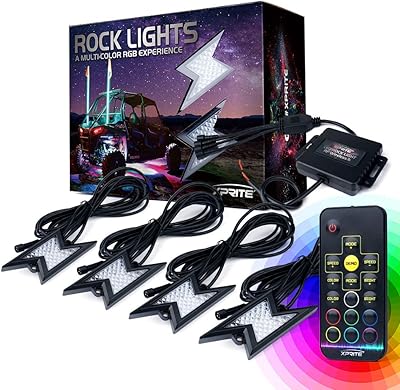 Xprite 4 -room RVB LED Rock Lights with wireless remote control.. Shop like never before with DIAYTAR NIGERIA's comprehensive marketplace and budget-friendly shipping.
