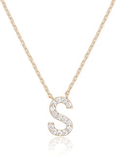 14 -carat yellow gold plated necklace set with cubic zircons with women initials, cubic zircons.. From fashion trends to home essentials — find it on DIAYTAR Nigeria.