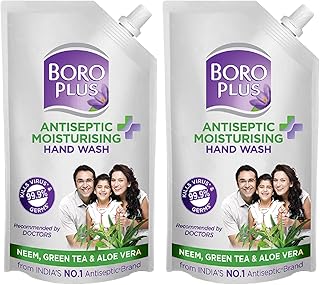 Disinfectant and moisturizer for Boroplus hands + hands cleaner - Neem, green tea and aloe vera (rechargeable bag with pouring spout) Package of 2.. Shop from our extensive catalog at DIAYTAR NIGERIA and enjoy doorstep delivery in just 5-8 days.