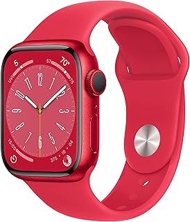 Apple Watch Series 8 (GPS + Cellular, 41 mm) Red aluminum case and Red Sport Bracelet - Standard size.. Shop with purpose at DIAYTAR NIGERIA and discover a world of products at budget-friendly prices.
