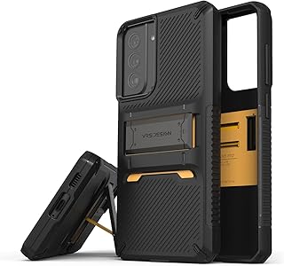 VRS Design Quick Stand Pro protective cover with support for Samsung Galaxy S21 Fe 5g (2022) - Black.. Shop smart with DIAYTAR NIGERIA, offering a vast product range delivered to your doorstep within a week.
