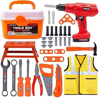 TMOHRA Tool tools for children, 38 pieces, toys of sustainable game tools for toddlers, electric drill for children, toys, kit of construction tools, game accessories, gift for girls and boys aged 3 4 5 6 7 8 years.. Say hello to Nigeria’s fastest-growing e-commerce site — DIAYTAR Nigeria.