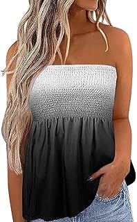 High without straps for women, high sleeveless, bare back, pleated, tubular print, thin summer shirt.. Experience convenient online shopping on DIAYTAR Nigeria — wide selection and affordable delivery.