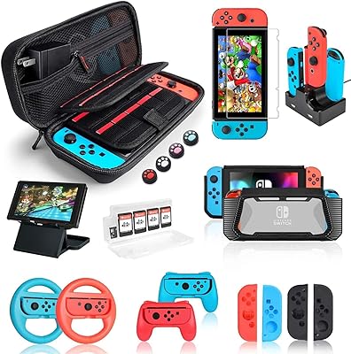 E&P switch accessories set compatible with Nintendo Switch together with transport case.. DIAYTAR NIGERIA: Your partner in affordable online shopping with dependable delivery within 8 days.