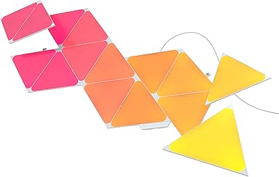 Nano Nano Leaf Triangles Starter Kit - Intelligent WiFi LED panel system with music viewer, instant wall decoration for the home or office, more than 16 million colors, low energy consumption - white (15 pieces).. DIAYTAR NIGERIA: Your affordable gateway to thousands of products delivered within a week.