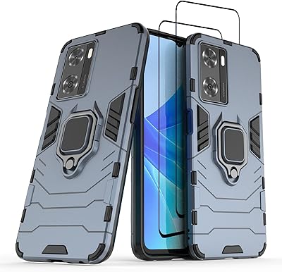 [1+2] Shell for OPPO A57 4G/ONEPLUS NORD N20 SE, Hybrid shell durable anti-scratch with tempered glass screen protector (2 rooms) (Oppo A57 4G/OnePlus Nord N20 SE, Blue).. Discover endless possibilities with DIAYTAR NIGERIA's comprehensive catalog and reliable delivery service.