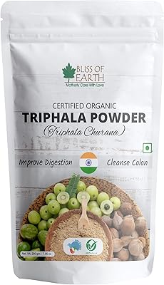 Bliss of Earth Triphala Biological Shuran Powder 100 % Pure Ayurvedic herbs helps detoxify, digest and strengthen immunity 200 g.. DIAYTAR NIGERIA revolutionizes e-commerce with our affordable prices and dependable delivery timeframes.