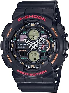 Analog-numeric watch for men with black dial GA-140-1A4DR (G976), black, bracelet.. DIAYTAR NIGERIA: The marketplace that brings affordable products to every Nigerian home in under 8 days.