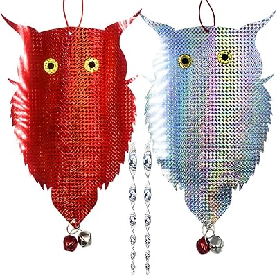 Anti-bird control device in the shape of a JI Hoo owl, version 2021, a repellent for birds with a 3D reflective design to scare birds, squirrels and peaks away from your garden.. DIAYTAR NIGERIA: Revolutionizing accessibility to quality products at budget-friendly prices across Nigeria.