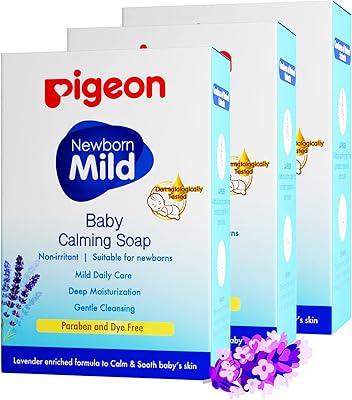 Solving soap for baby pigeon, for newborn, enriched with glycerin and lavender extract, paraben without, 75 g, pack of 3.. Affordable luxury and fast service — only on DIAYTAR Nigeria.