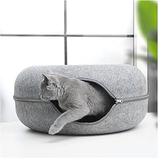 Tunnel bed for cat nest chat in removable rounded foliage for pets.. DIAYTAR NIGERIA connects you with thousands of products at competitive prices, delivered within a week.