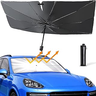 Sun visor for BlueDia car windshield, foldable umbrella that blocks UV rays and heat, sun protection for windshields of different sizes... DIAYTAR NIGERIA: Where smart shoppers find everything they need at prices they can afford.