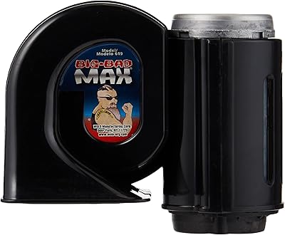 Air Klaxon Even Big Bad Max (619) - 12 volts, black.. DIAYTAR NIGERIA connects you with what you need at prices you'll love, delivered within 8 days.