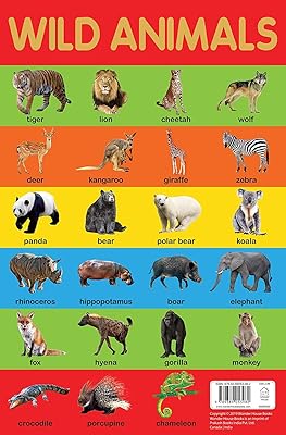 Table of wild animals - learning table for early childhood for children: perfect for schoolchildren at home, kindergarten and kindergarten students (11.5 cm x 17.5 cm) Perfect paperback from Wonder House Books.. Fast, easy, and affordable — that’s shopping the DIAYTAR Nigeria way.