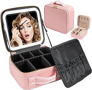Cosmetics travel kit with LED light mirror 3 Luminoses.. Shop smarter with Nigeria's premier e-commerce platform, featuring affordable products delivered nationwide.