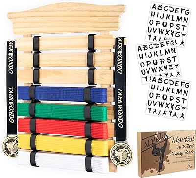 Alheka karate belt display, level 8/12, martial belt display in pine wood - perfect gift for martial arts learners.. Fast, easy, and affordable — that’s shopping the DIAYTAR Nigeria way.