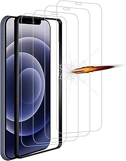 Screen protector compatible with iPhone 12 [6.0 inch] Scratch -resistant tempered glass screen protector with alignment frame, without bubbles, stripes resistant compatible with Apple iPhone 12.. DIAYTAR NIGERIA: Your trusted partner for affordable online shopping with reliable delivery timeframes.