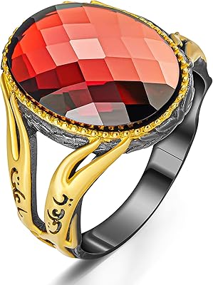 Sterling silver men's ring 925 18 -carat gold plated with zircon stone.. DIAYTAR NIGERIA makes quality accessible with low prices and reliable 5-8 day nationwide delivery.