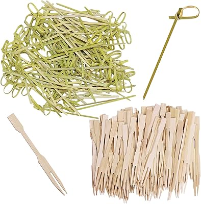 200 bamboo forks and knot skewers, Daquan chopsticks with twisted celebrations for party, banquet, buffet, catering and cocktail - 3.5 inches.. DIAYTAR NIGERIA redefines convenience with our vast product selection and swift nationwide delivery.