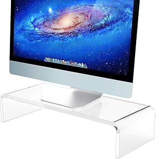 Transparent computer support, Acrylic Acrylic Acrylic Monitor Support, can contain up to 50 pounds, Robust acrylic desk monitor support, monitor support for comfortable work.. Shop with confidence on DIAYTAR Nigeria — quality products and timely delivery.