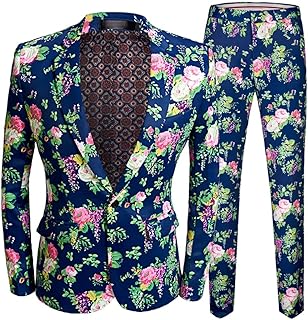 Floyinm Set of pink flowers for men, singer's wedding dress, blue wedding set for men, ball gown (color: c, size: 5xl code).. DIAYTAR NIGERIA: Where shopping is easy, prices are low, and delivery is just days away.
