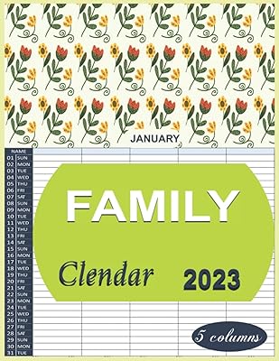Family calendar 2023 5 columns: Timer for a happy family.. Join the movement — fast, affordable shopping only at DIAYTAR Nigeria.