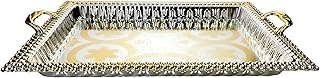 Large rectangular silver plated zolten - gold/silver, 59.6 x 46.6 cm.. DIAYTAR NIGERIA: Revolutionizing accessibility to quality products at budget-friendly prices across Nigeria.