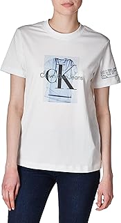 CK Jeans T-shirt with short sleeves and graphic print for women, regular cutting.. Transform how you shop with DIAYTAR NIGERIA's vast selection and budget-friendly delivery options.